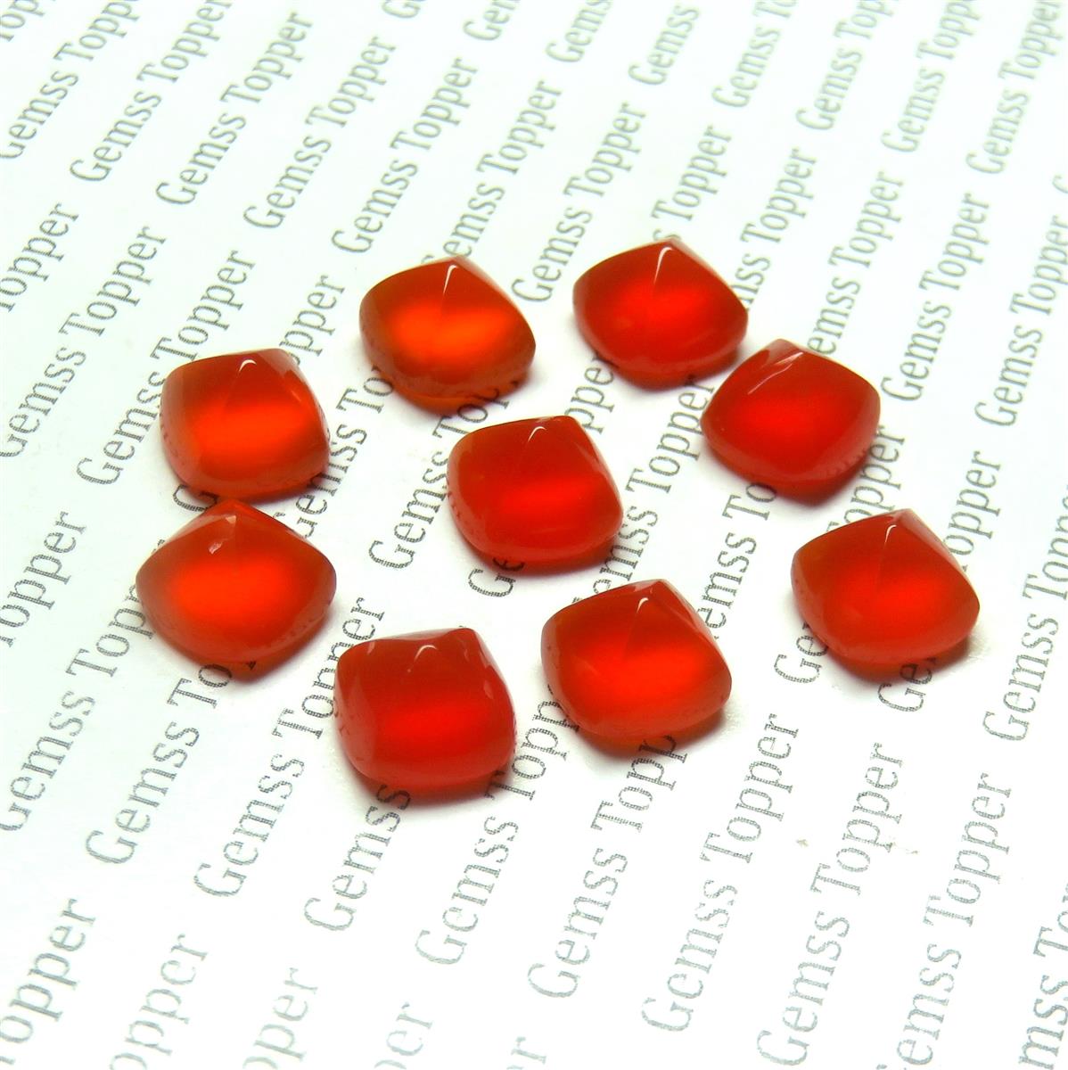 Carnelian 10x10 mm Sugarloaf Cabochon